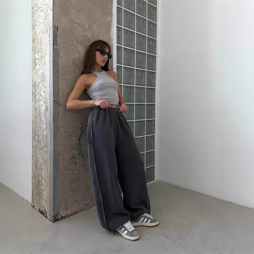 Street Style Loose Casual Fashion All-matching Elastic Waist Sweatpants