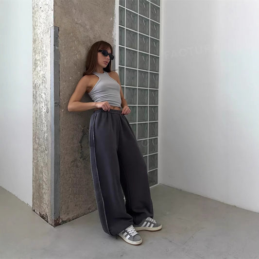Street Style Loose Casual Fashion All-matching Elastic Waist Sweatpants