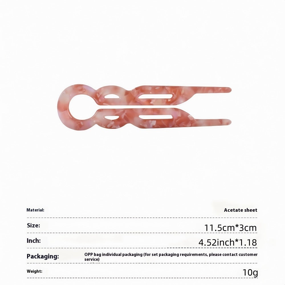 Acetate Hairpin U-shaped French Style