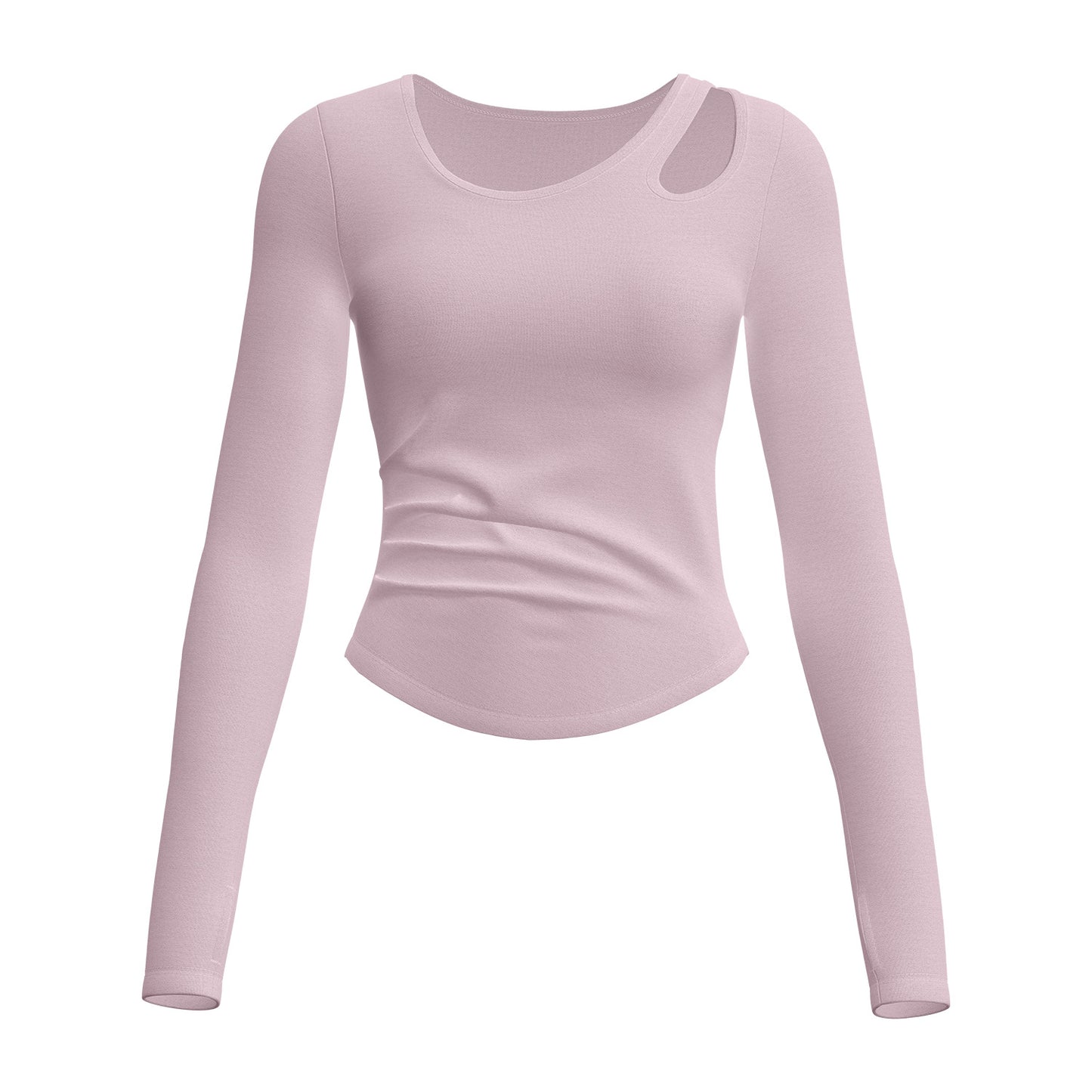 Udhulet Rynket Slim-fit Pilates Træning Fitness Yoga Top