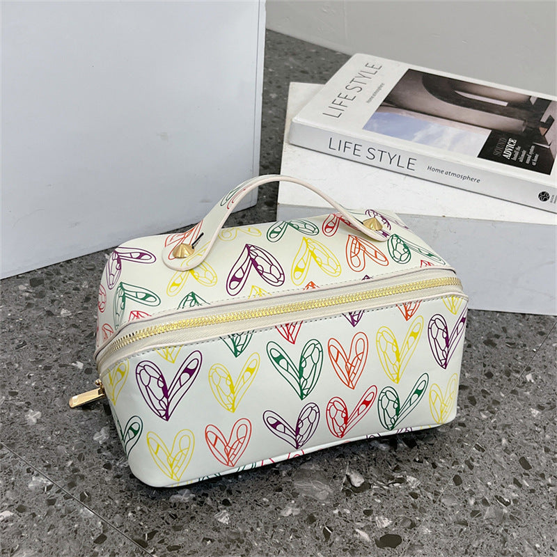 New Good-looking Graffiti Cosmetic Bag Portable Large Capacity Travel Convenient Handbag