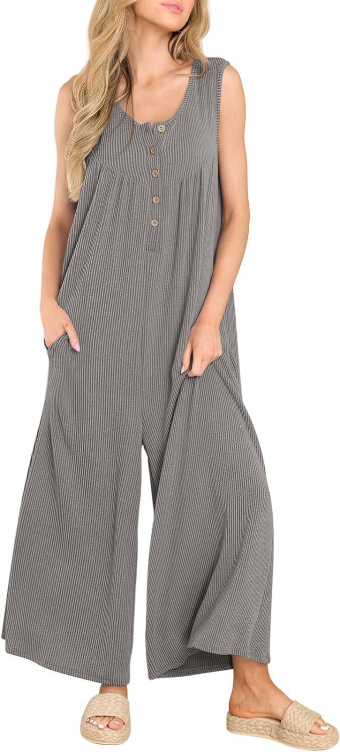 Sommer Europæisk og Amerikansk Stil Frisk Casual Dame Jumpsuit Med Lommer