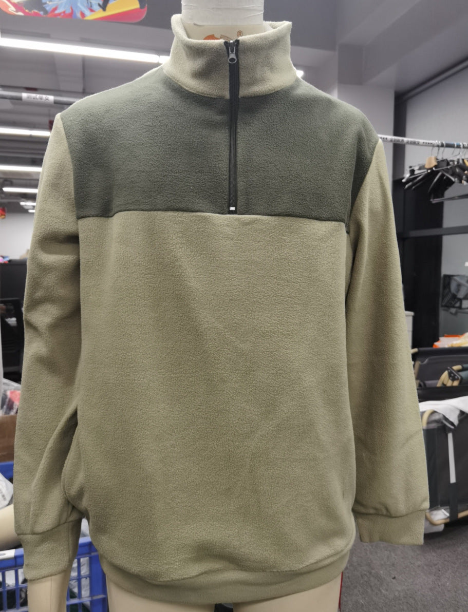 Men's Outdoor Long-sleeved Zipper Stand-up Collar Sports Sweatshirt