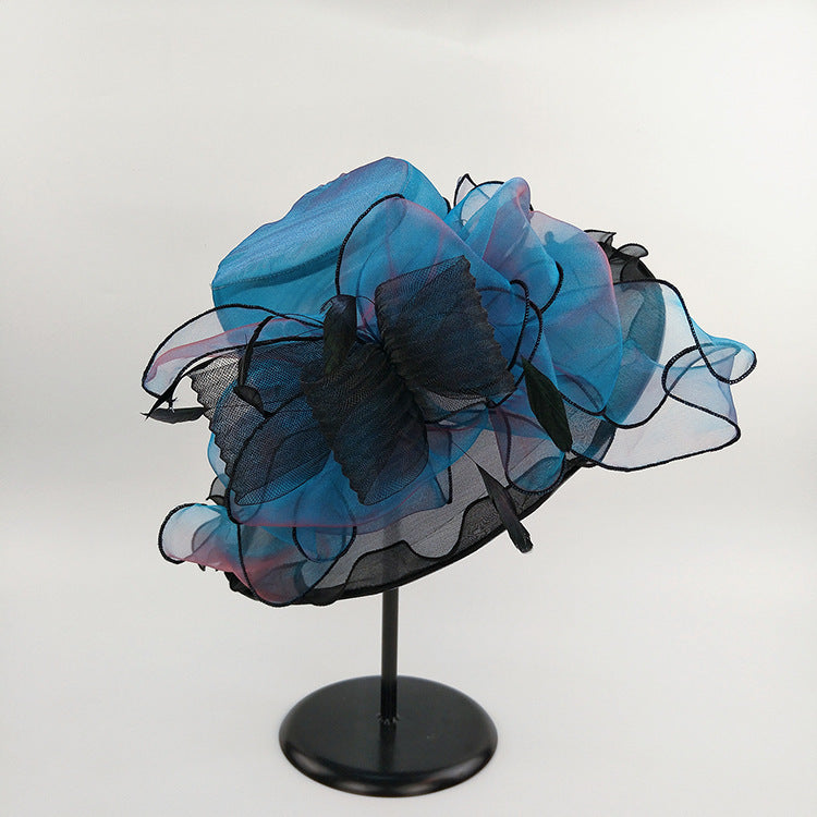 Fashion Sunscreen Mesh Sun Hat With Large Brim Shade