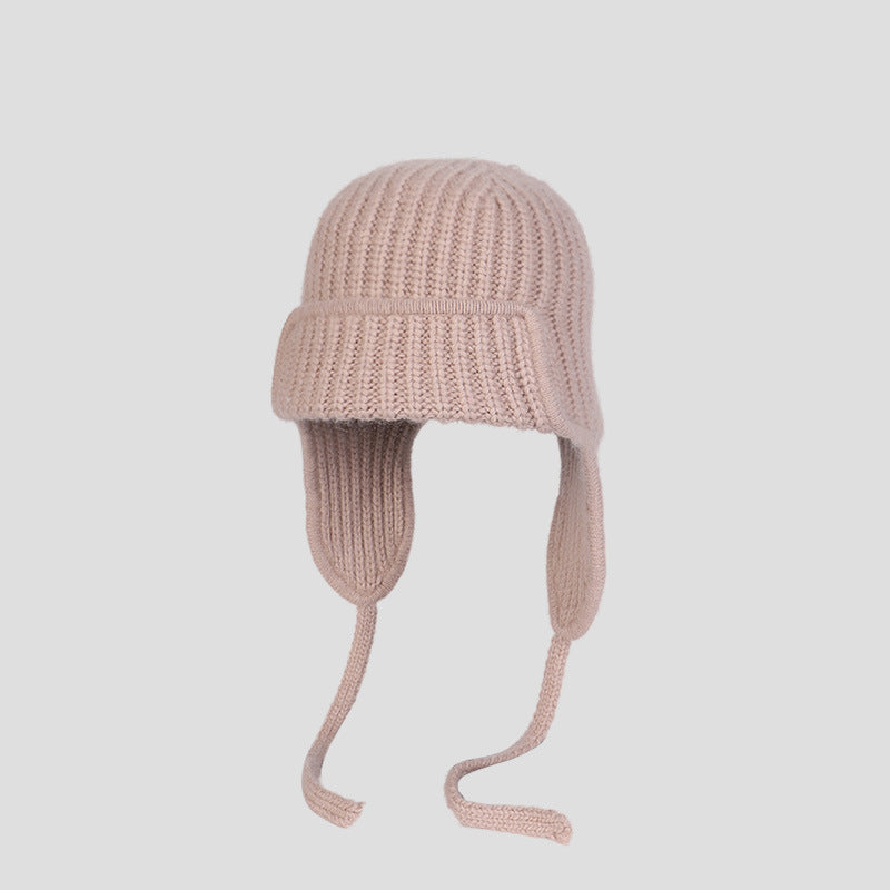 Double-layer Thickened Winter Warm Ear Protection Knitted Hat