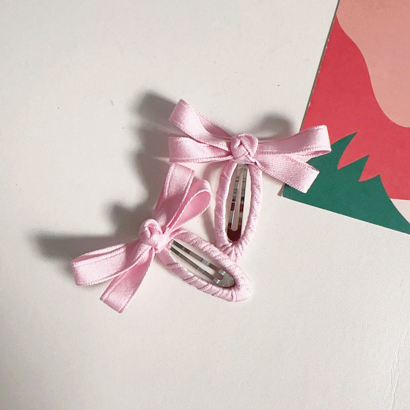 New Spring And Summer Candy Color Series Cotton Tape Bow Hair Accessories