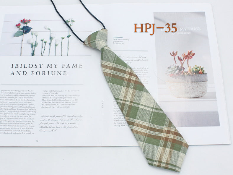 Japanese College Jk Plaid Tie Free Style