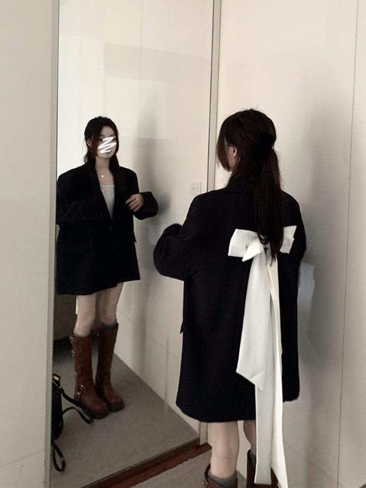 Womens Loose-fitting Mid-length Coat For Fall