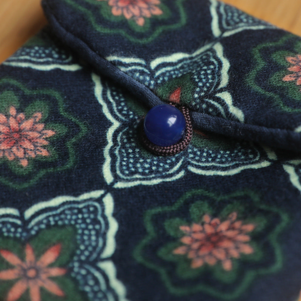 Cotton Bag Walnut Buddha Bead Storage
