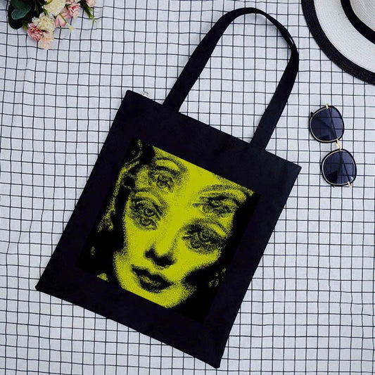 Printed Casual Canvas Bag Large Capacity Hip Hop