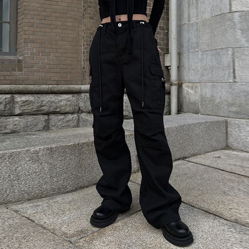 Women's Multi-pocket Waistband Zipper Work Jeans