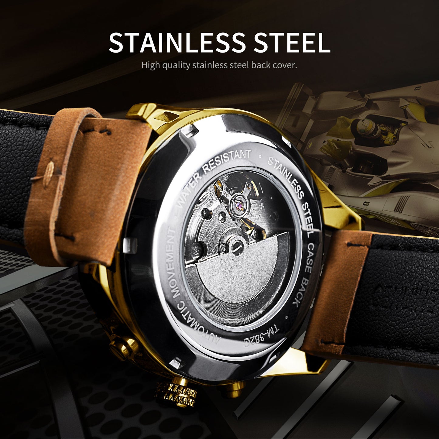 Waterproof Men's Week Calendar Automatic Mechanical Watch 30 M