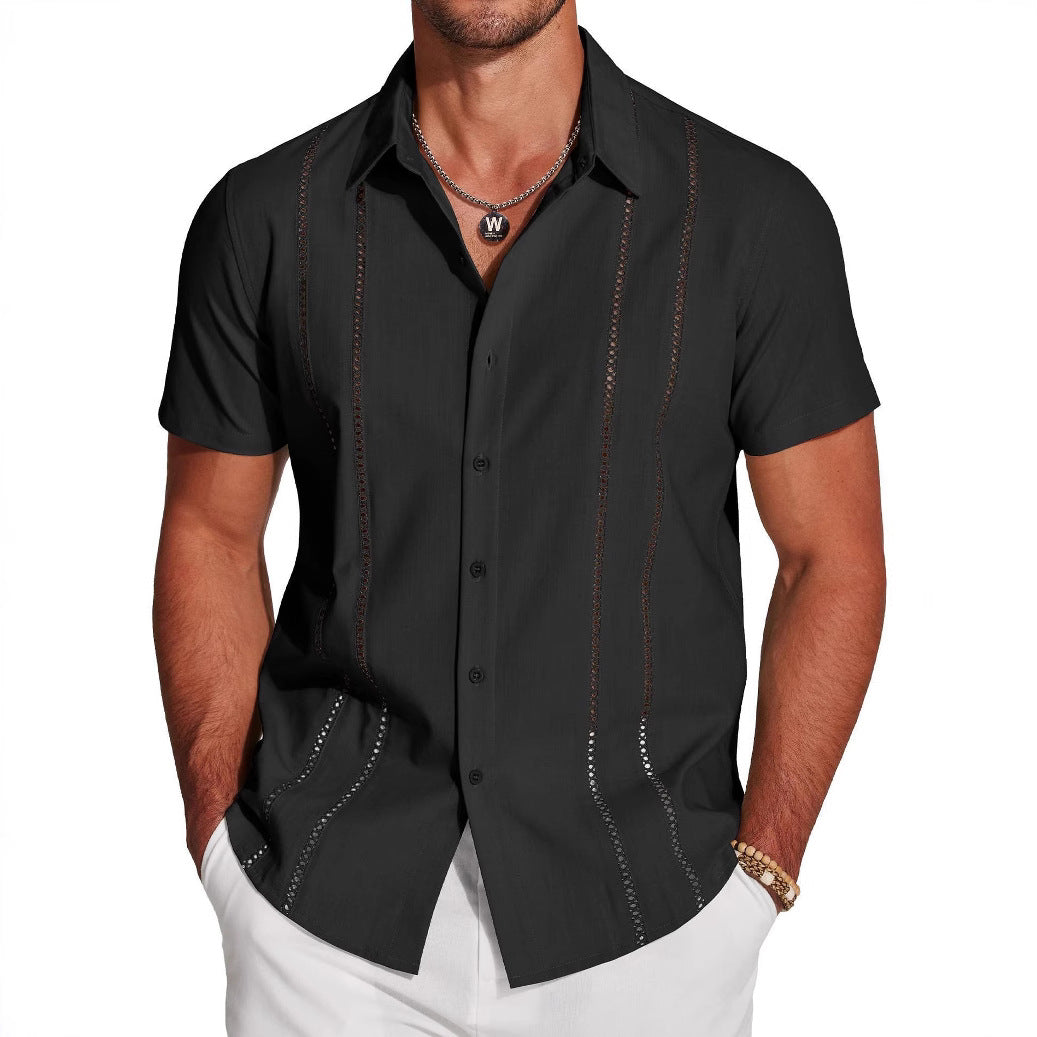 Trendy Wild Hawaii Holiday Revers Herreskjorte