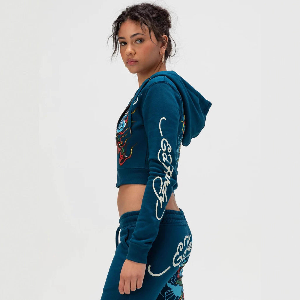 Trendy Flared Pants With A Printed Design