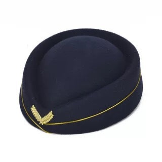 Simple And Versatile Flight Attendant Berry Hat