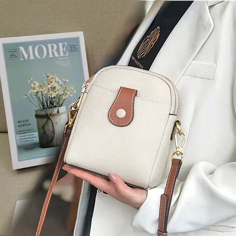 Women's Fashion Casual Cowhide Multifunctional Cell Phone Bag
