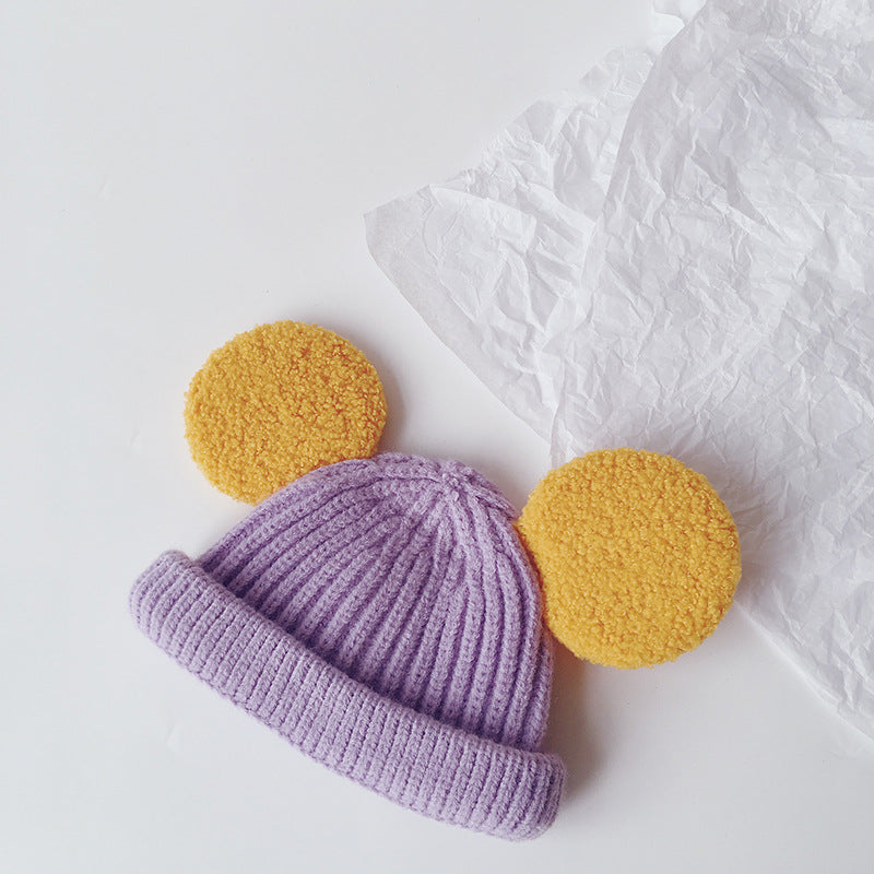 Cartoon Big Ears Children Woolen Cap