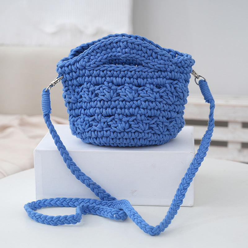 Women's Versatile Cotton Rope Woven Shoulder Bag