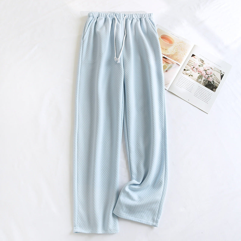Cotton Air Layer Couple's Thickening Trousers With Side Pockets