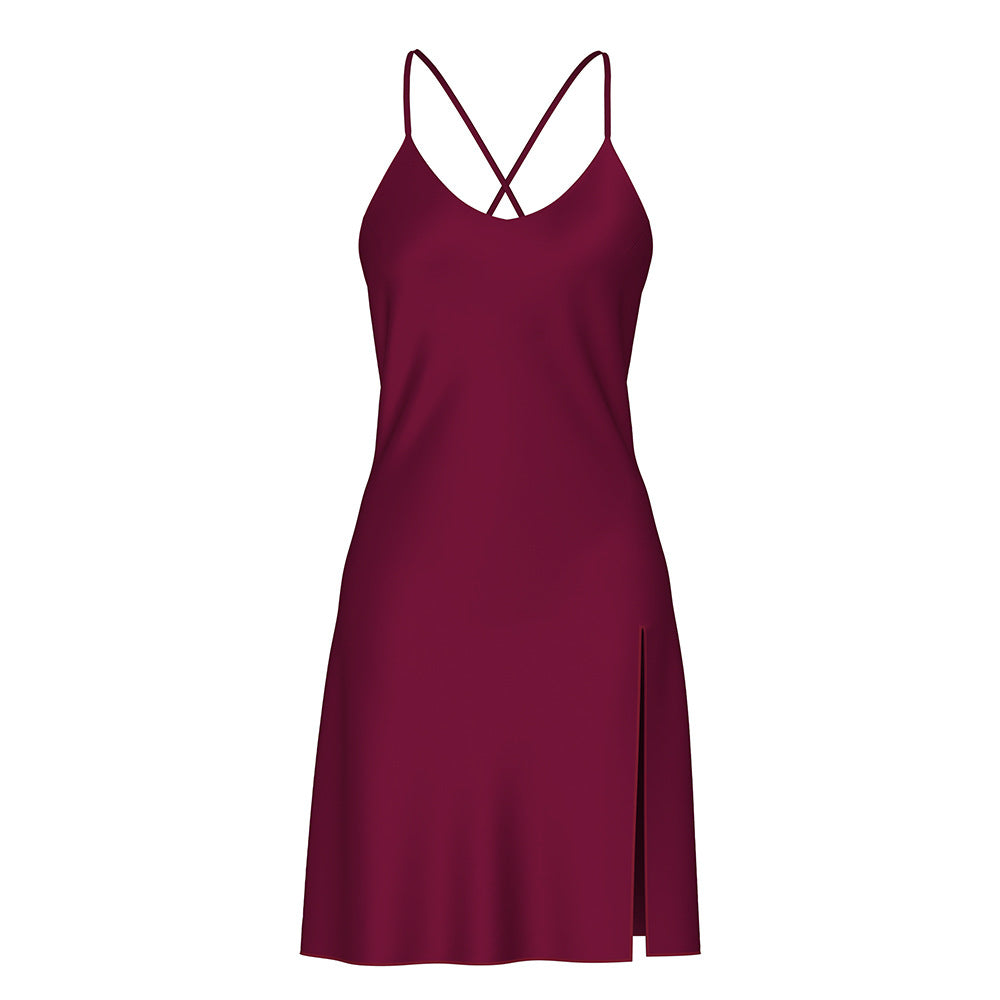Summer Backless Sexy Short Womens Camisole Nightgown