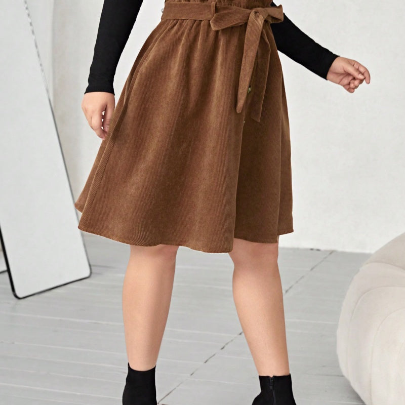 Dame polyester paraply-skirt retro slankende højtaljet casual
