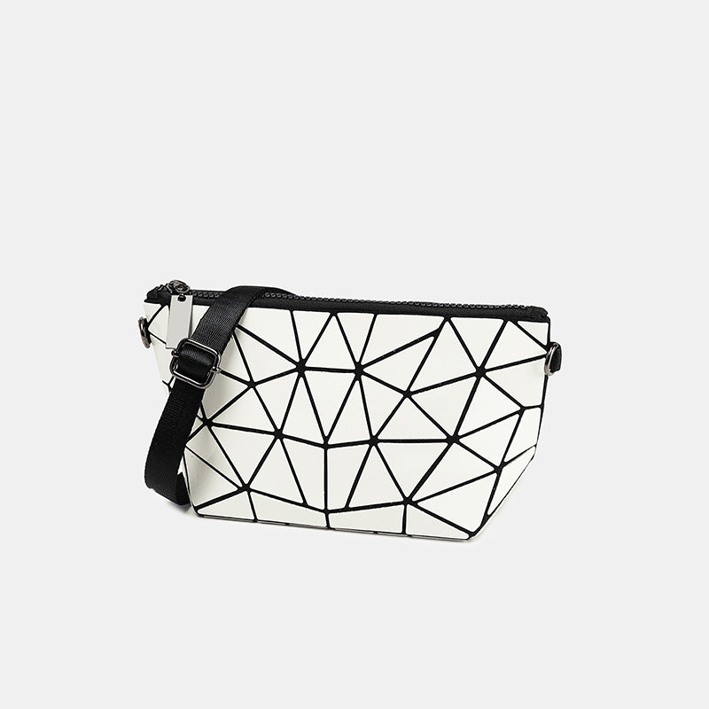 Women's Fashion Geometric Lattice Shoulder Crossbody Bag