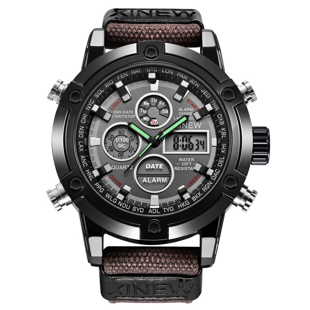 Men's Fashion Belt Multi-functional Watch
