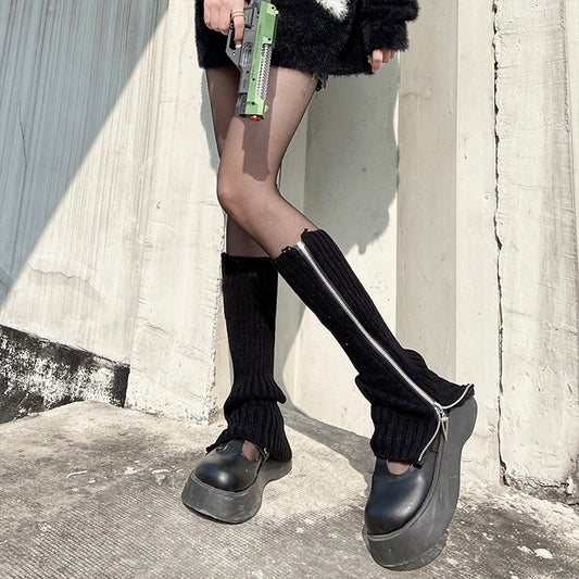 Japanese Zipper Leg Sleeve Is Fashionable And Warm