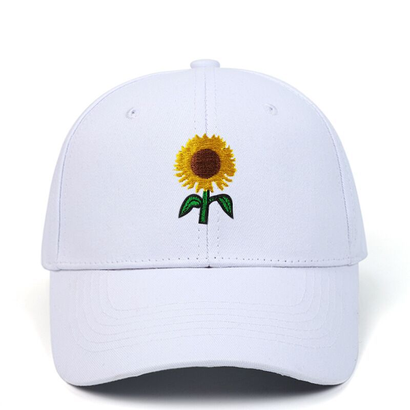 Sunflower Embroidered Baseball Casual Hat