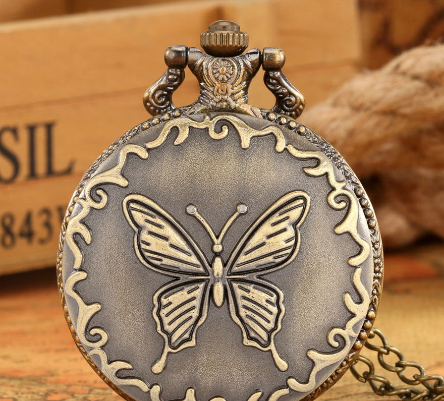 Creative Hollow Butterfly Pocket Watch
