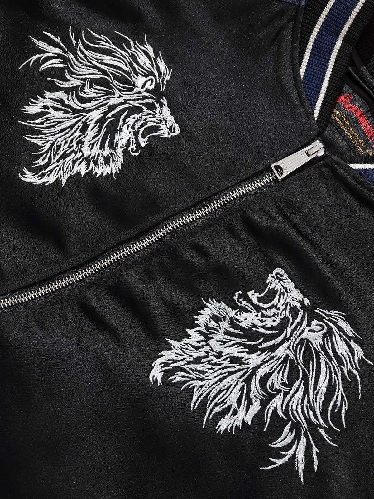 Mens Loose Fit Polyester Embroidered Chinese Style Jacket