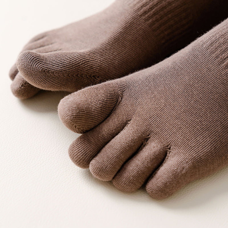 Sweat Absorbing Japanese Solid Five Toe Socks