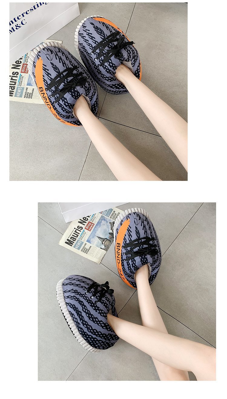 Large Size Cotton Slippers Fashion Cotton Boots Fat Home Bread Shoes