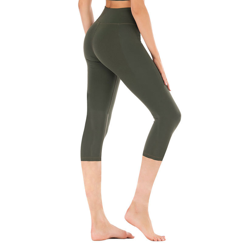 High Waist Slimming Yoga Cropped Pants