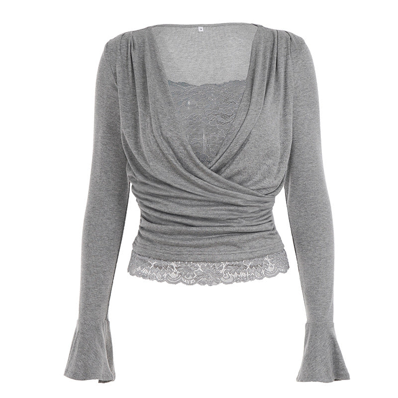 Stylish Minimalist Slim Fit Long Sleeve Top For Women