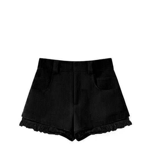 Women's Spring And Summer Retro Khaki Suit Shorts