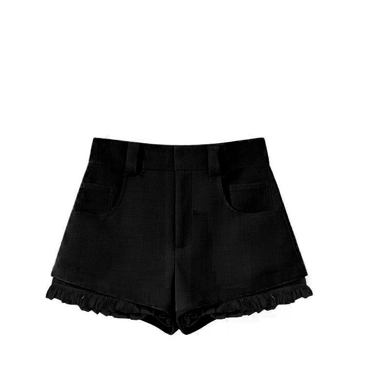 Women's Spring And Summer Retro Khaki Suit Shorts
