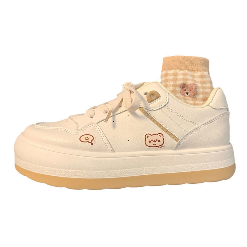 Niche Women's Cream Big Toe White Shoes