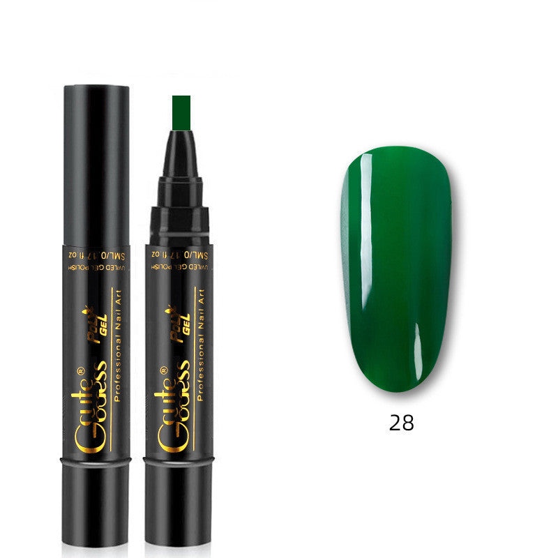 Nail Glue Pen 3 In 1   One-step Glue Phototherapy Plastic Nail Magnet Pen French Water Ripple Cat Eye Strong Magnet Pen DIY Manicure Tool Pen