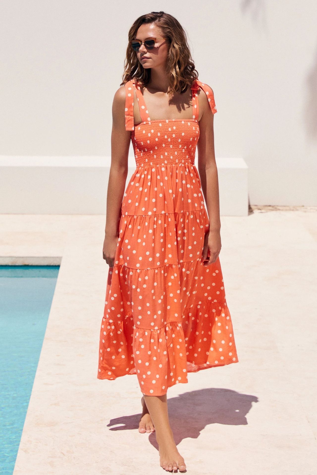Womens Printed Long Slip Dress