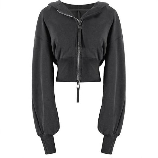 European And American Street Sports Hipster Fashion Casual Double Zip Patchwork Hoodie