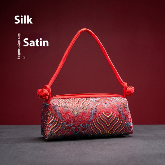 Vintage Silk Embroidery Ladies Hand Bag