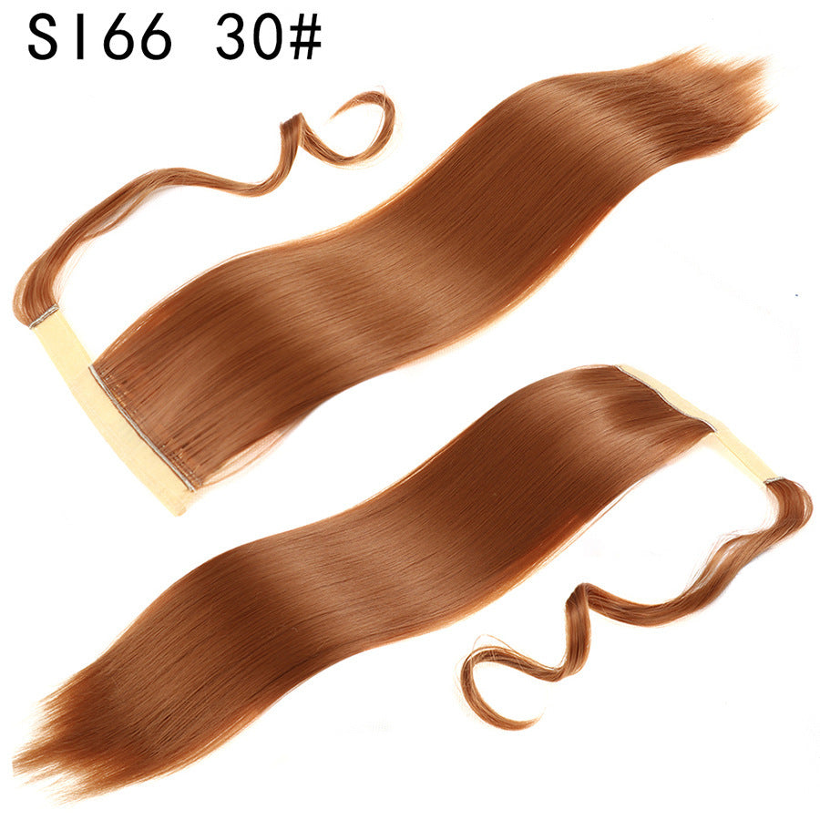 Long Straight Synthetic Wig With Headband For Womens Ponytail