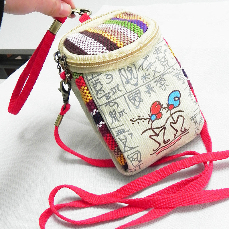 Yunnan Ethnic Single Shoulder Cross Body Handbag Multi-purpose