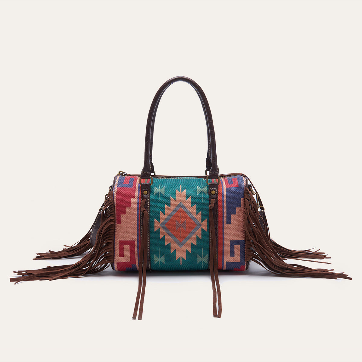Cotton And Linen Shoulder Handbag