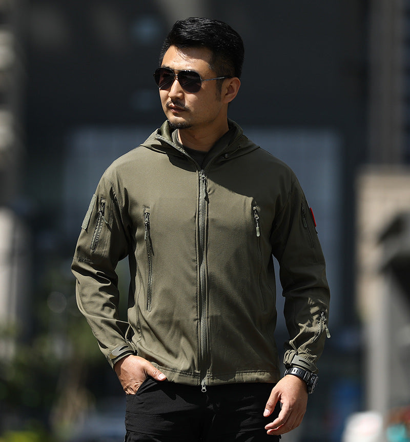 Herrejakke overalls Vandtæt fleece camoufleret softshell-beklædning Taktisk udendørs hold varmen