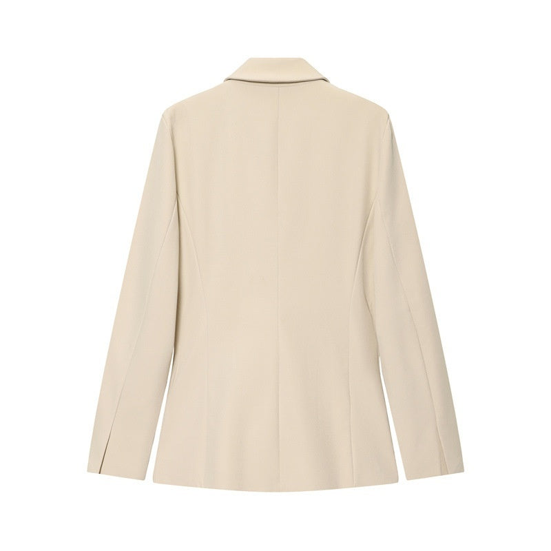 Slim-fit Long-sleeve Suit Jacket Flared Pants For Women