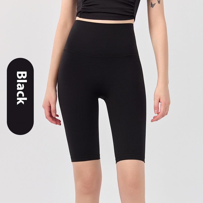 High Waist Belly Contracting Fitness Shorts Women's Tight Four Points Yoga Pants