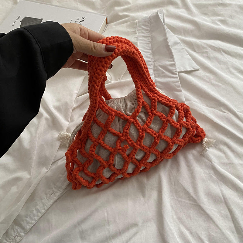 Hand Woven Mesh Bag Ladies Handbag