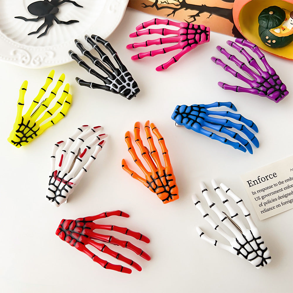 Halloween Skull Harajuku Hand Bone Hair Clip